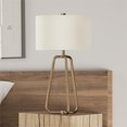 thumbnail image 2 of Henn&Hart 14" Brass Metal/Fabric Table Lamp, 2 of 10