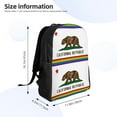 thumbnail image 3 of California Lgbtq Gay Pride Flag Backpack Travel Bag For Men Women Lightweight Back Pack With Laptop Compartmen, 3 of 8