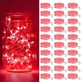 thumbnail image 1 of Cadena de luces btfarm, paquete de 30 unidades, 7 pies, 20 LED, color rojo, resistente al agua, 1 of 7