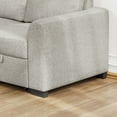 thumbnail image 6 of CHITOOMA 60'' Pull Out Sofa Bed Convertible Sleeper Couch with Charging Port, Upholstered Sectional Sofa with 2 Pillows, Reclining Sofas for Living Room, Beige, 6 of 8