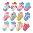 thumbnail image 4 of UAYOTSE 12PC Children Socks Comfortable Soft Fashion Cute Cartoon Children Floor Socks(Gray,5-7 Years), 4 of 4