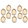 thumbnail image 1 of jifeng 10 Pieces Small Cross Stitch Hoops for Festivals Decoration DIY Frame Crafts Oval, 1 of 9