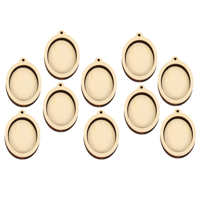 jifeng 10 Pieces Small Cross Stitch Hoops for Festivals Decoration DIY Frame Crafts Oval