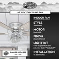thumbnail image 6 of Open Box Portage Bay Renton Ceiling Fan, Quiet Reversible Motor, 42 Inches, 6 of 7