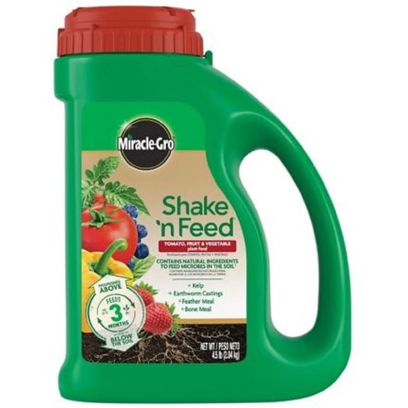 Miracle-Gro 3002610 Shake 'N Feed Tomato Fruit and Vegetable Plant Food 4.5lb