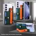 thumbnail image 6 of Decase Clear Phone Shell for Samsung Galaxy Z Fold5 5G 2023 7.6 inch,Transparent Crystal Anti-Scratch Cover With Finger Wristband Kickstand & Wallet Card Slots & Pen Slot for Samsung Z Fold5,Darkgreen, 6 of 7