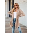 thumbnail image 5 of Cardigan for Women Dressy Casual Long Sleeve Open Front Cardigan Sweaters Khaki XL, 5 of 6