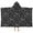 Black White Gothic-1, variant on Dark Blue Star Moon Sun Planet Rocket Pattern Hooded Bath Towel,60"x35" for Ages 3 To 12 Kids, Quick Dry Lightweight Soft Microfiber Hood Beach Towel Cover Up for Kids