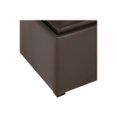 thumbnail image 4 of SIMPLIHOME Avalon Ottomane de Rangement Carrée de 35 Pouces de Large avec Dessus Relevable pour Table Basse, Tabouret Repose-Pieds de Cocktail en Similicuir Brun Chocolat Rembourré pour le Salon, Contemporain, 4 of 8