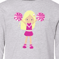 thumbnail image 4 of Inktastic Cheerleaders, Cute Girl, Blonde Hair, Cheerleading Long Sleeve Youth T-Shirt, 4 of 5