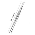 thumbnail image 6 of Pack Of 2 Tweezer Tongs for Cooking Long Stainless Steel Serrated Tips Thin Chopstick Tongs Kitchen Tools for Food Grilling Coating and Serving Silver 11.81inch 2Set, 6 of 9