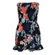 thumbnail image 2 of Mono corto informal de verano para mujer con estampado floral, hombros descubiertos y sin mangas. Negro, 2 of 9