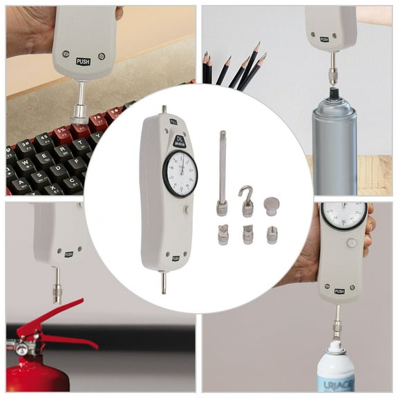 100 Lbs Push Pull Force Gauge,Force Tester Force Gauge W/ 2 Modes & 5 Test Parts