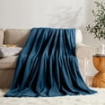 thumbnail image 3 of Fleece Throw Blanket for Couch & Bed, Soft Fuzzy Plush Throw Size Lake Blue Blanket, Luxury Flannel Lap Blanket, Super Cozy and Comfy for All Seasons, 40" x 60", 3 of 7