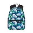 thumbnail image 1 of Disketp Blue Lotus Flower Mochila Ligera Clásica con Múltiples Bolsillos, Mochila Casual para Hombre y Mujer, Ideal para Escuela, Trabajo y Viajes, 1 of 6