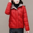 thumbnail image 2 of MuZeFu Winter Coats for Women Clearance under $40 Women Warm Pocket Coat Turn Down Collar Long Jacket Winter Down Parkas, 2 of 5