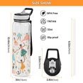 thumbnail image 3 of Girls Leaves Sports Water Bottle Portable Travel Mug 32oz BPA Free Leak Proof Straw Transparent Tritan for Gym Yoga Cycling Camping, 3 of 7