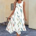 thumbnail image 1 of Styesk Robes pour Femmes Mode Été Imprimé Sans Manches Col Rond Décontracté Débardeur Robe, 1 of 7
