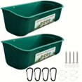 thumbnail image 1 of 2 Packs, Goat Feeder, Hanging Duck Chicken Feeder, Fence Feed Trough, Goose, 1 of 5
