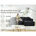 thumbnail image 4 of SEENYOO 108.7" Lounge Sofa, Black Sofa Bed for Living Room, Modular L-Shape Cloud Couch with Memory Foam & Oversized Chaise, 3-Seat Sectional, 4 of 10