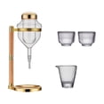 thumbnail image 1 of Sea set con tazas transparentes de de sake servidor frío de sake fría para el cumpleaños, el sake barware de la casa, inauguración del hogar Oro, 1 of 8