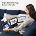 thumbnail image 2 of SideTrak Monitor portátil giratorio de 12,5" para computadora portátil, bisagra giratoria patentada, configuración de computadora portátil de pantalla triple | Pantalla dual FHD con soporte, USB-C y H, 2 of 5