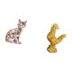 thumbnail image 5 of Estatua de gato, figura de escritorio, escultura de pollo, adorno de animal de resina, material cerámico, textura suave, adecuada para regalar, decora, 5 of 8