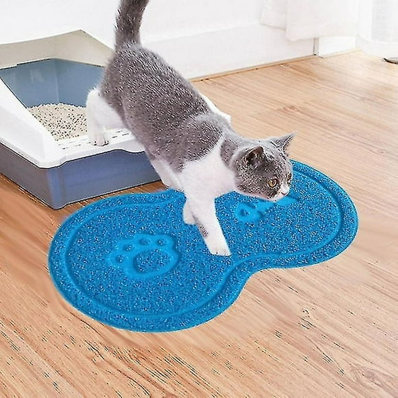 Bird cage bird baths lovely pvc cat litter mat eight-shaped anti-skid placemat pet supplies light blue