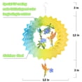 thumbnail image 3 of Liranovly 3D Metal Hummingbird Wind Spinner-Hanging 12in Spinfinity Designs Wind Spinners for Outdoor & Indoor Decorations, 3 of 6