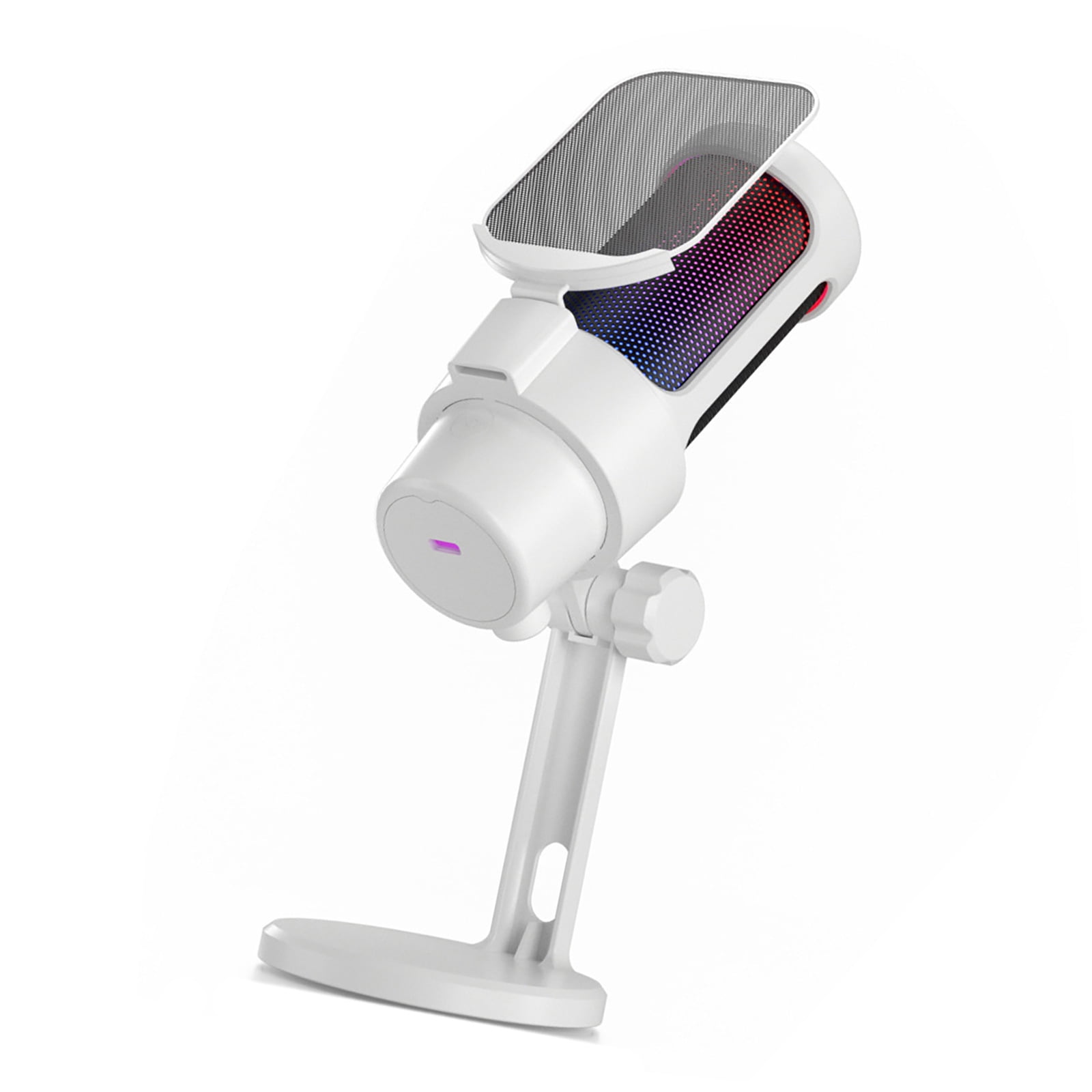 Condenser Microphone for PC USB Connection Color Lights for Recording and Podcasting Live Singing Solid Base