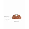 thumbnail image 5 of Women's Pleated Handbag with Gold Metal Handle, Elegant Clutch Purse for Wedding, Party and Evening Events, 5 of 5