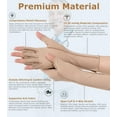 thumbnail image 3 of NURCOM Gants de Compression pour l'Arthrite, Soulagement de la Douleur Rhumatoïde, Gants de Compression pour Femmes et Hommes, Gants de Circulation Sans Doigts Premium pour l'Arthrite et les Douleurs Articulaires, Gonflement, Tendinite, 1 Paire Beige P, 3 of 7
