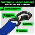 thumbnail image 5 of Rhino USA Heavy Duty 2" x 10' Retractable Ratchet Straps 3,033lb Break Strength (Blue 2-Pack), 5 of 8