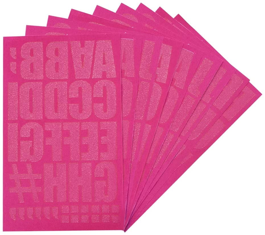 Iron on Transfer 2 Inch Flock Letters, 9 Sheet (Rose Red) - Walmart.com