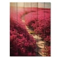 thumbnail image 3 of Designart "Magenta Floral Essence V" Floral Print on Natural Pine Wood, 3 of 5