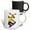 Multicolor, variant on 3drose, Funny Cute Moose Snowboarding Cartoon, 11oz Two-tone Black Mug