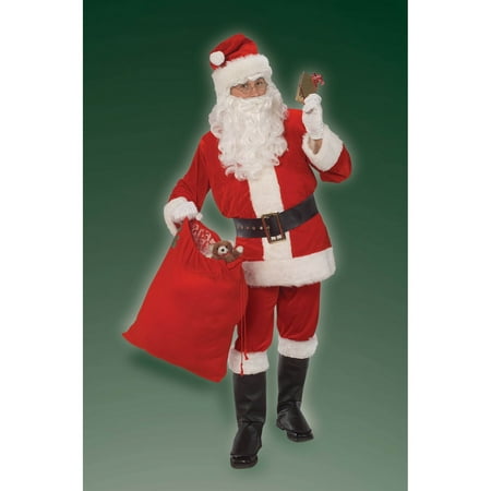 Mens Adult Santa Costume Velour
