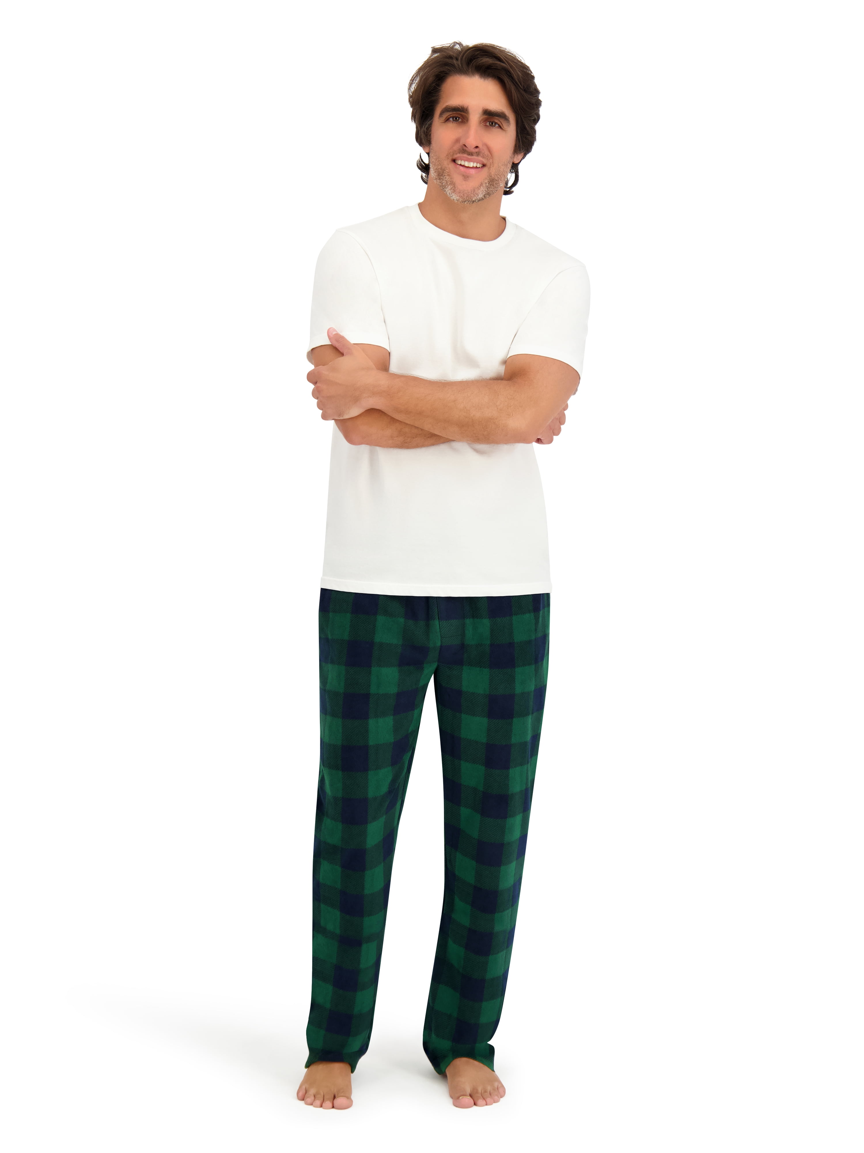 Hanes Men's Cozy Microfleece Pajama Sleep Pants, 2-Pack, Sizes S-2XL