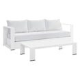 thumbnail image 3 of Modway Tahoe Outdoor Patio Powder-Coated Aluminum 2-Piece Set in White White, 3 of 10