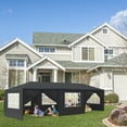 thumbnail image 5 of Ktaxon 10' x 30' Canopy Waterproof Party Tent Outdoor Tent 8 Sides Black, 5 of 9