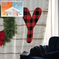 thumbnail image 5 of Christmas Wreaths Blackout Curtains for Bedroom/Living Room, Pinch Pleated Black Out Curtains, Winter Bow Plaid Farmhouse Wooden Grain Room Darkening Window Drapes with Hooks 2 Panels, 39"x70", 5 of 8