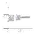 thumbnail image 4 of Primal Gold 14 Karat White Gold Lab Grown Diamond 3/4ctw SI1/SI2, G H I Screw Back Earrings, 4 of 5