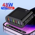 thumbnail image 1 of Cargadores de pared de 6 puertos Adaptador de cargador USB ligero para iPhone 14 13 12 Huawei Likrtyny Para estrenar, 1 of 3