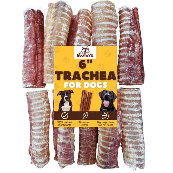 Woofley’s 6-Inch Beef Trachea Dog Chews, 20 Count
