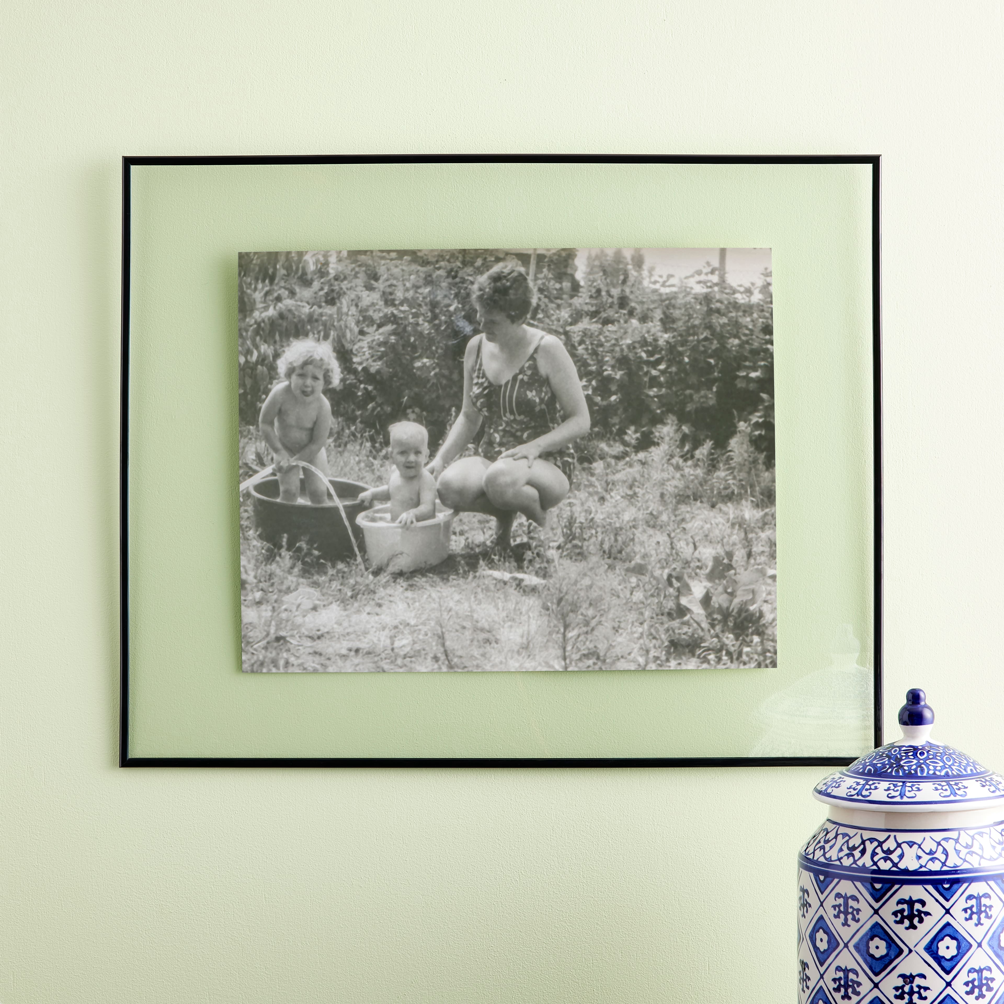 Studio Decor 16" x 20" Basics Black Multipurpose Thin Float Picture Frame - Includes Pre-attached Hanging Hardware, Horizontal or Vertical Display - 1 Pack