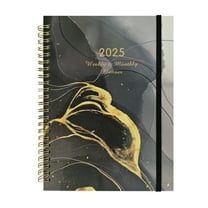 CheAAlet 2025 Monthly Planner with Separating Pages, Coil-Bound 2025 Schedule Notebook, Efficient Time Management 2025 Planner, Unique Floral Design 2025 Calendar Book