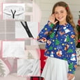 thumbnail image 6 of Xoenoiee Santa Claus Snowman Deer Tree Star Snowflake Print Girls's Cropped Sweatshirts Christmas Fall Sweaters Hoodies Half Zip Pullover Long Sleeve Shirts Clothes with Pocket, Size 5-6 Years, 6 of 7