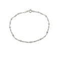 thumbnail image 2 of Signature Sterling Silver Singapore Anklet One Size, 2 of 2