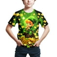 thumbnail image 2 of lnmuld Tops for Teens St Patrick's Day Themed Short Sleeve Tee for Toddler Boys and Girls Comfortable Seasonal Kids Top Size:3-4 Years, 2 of 3