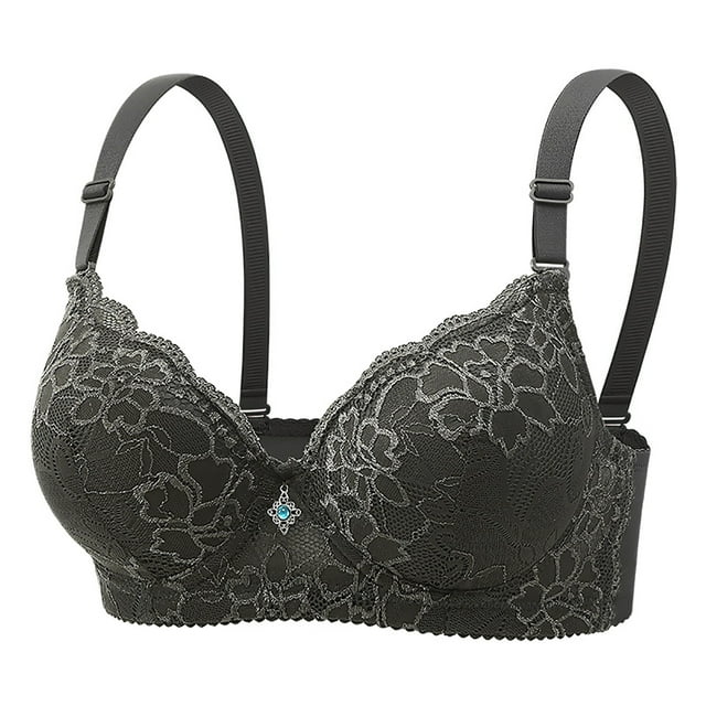 HomeGardon Bras for Women Lace Flower Gathered Together Plus Size Full Cup Seamless Push Up Shaping Adjustable Shoulder Straps Everyday Bras,Big Holiday Savings